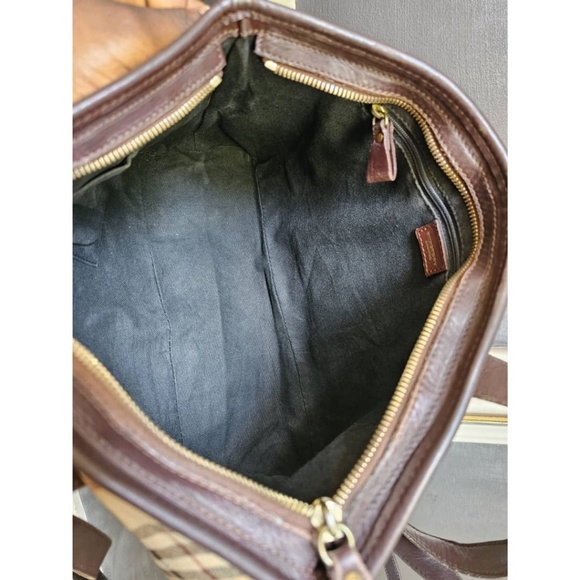 Authentic BURBERRY Brook House Check Quilted Canvas & Leather Hobo Bag - Picture 6 of 8